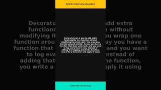 What are Python decorators at a basic level #Shorts