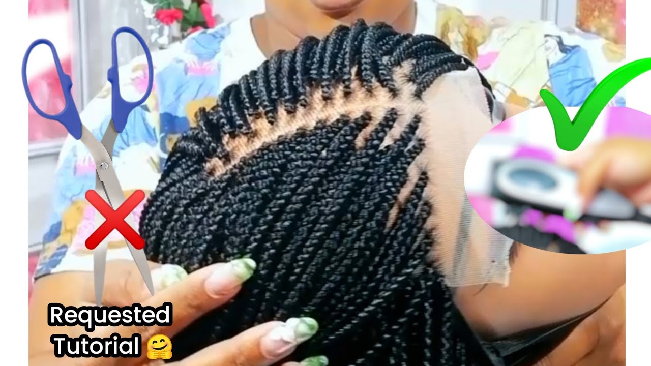 How to trim braids faster | Requested tutorial 🤗 #diy - YouTube