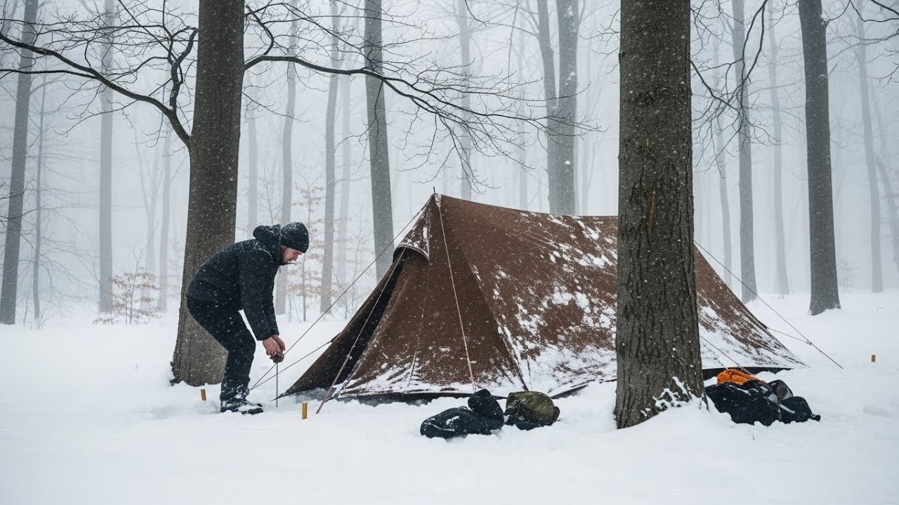 Living Off-Grid in Extreme Cold | Hot Tent at −71°C