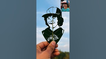 I Carved Dustin Henderson on a Real Leaf! 🌿⚡ Stranger Things Magic #art #dustinhenderson #leafart