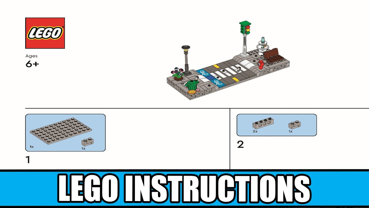 Minifigure Crossing Stand LEGO instructions