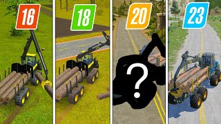 Fs16 Vs Fs18 Vs Fs20?? Vs Fs23 Forestry Gameplay | Wood Collecting Gameplay | Timelapse