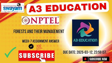 NPTEL Forests and Their Management Week 7 Assignment Answers Solution Quiz | 2025 - Jan