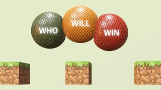 3D Softbody Simulation Race | Balls Vs. Minecraft Parkour