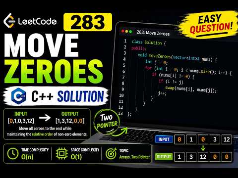 Solved LeetCode 283 | Move Zeroes | Easy C++ Solution