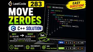 Solved LeetCode 283 | Move Zeroes | Easy C++ Solution