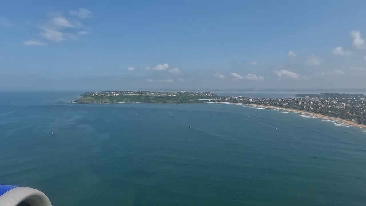 Landing approach at Dabolim Airport, Goa! 