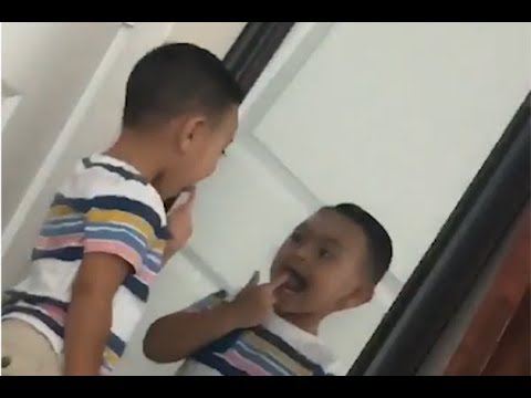 CREEPY Moment Boy's Reflection Moves Faster than HIM
