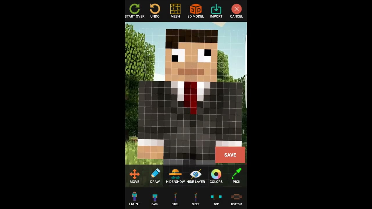 Custom Skin Creator For Minecraft Android App Walkthrough Youtube