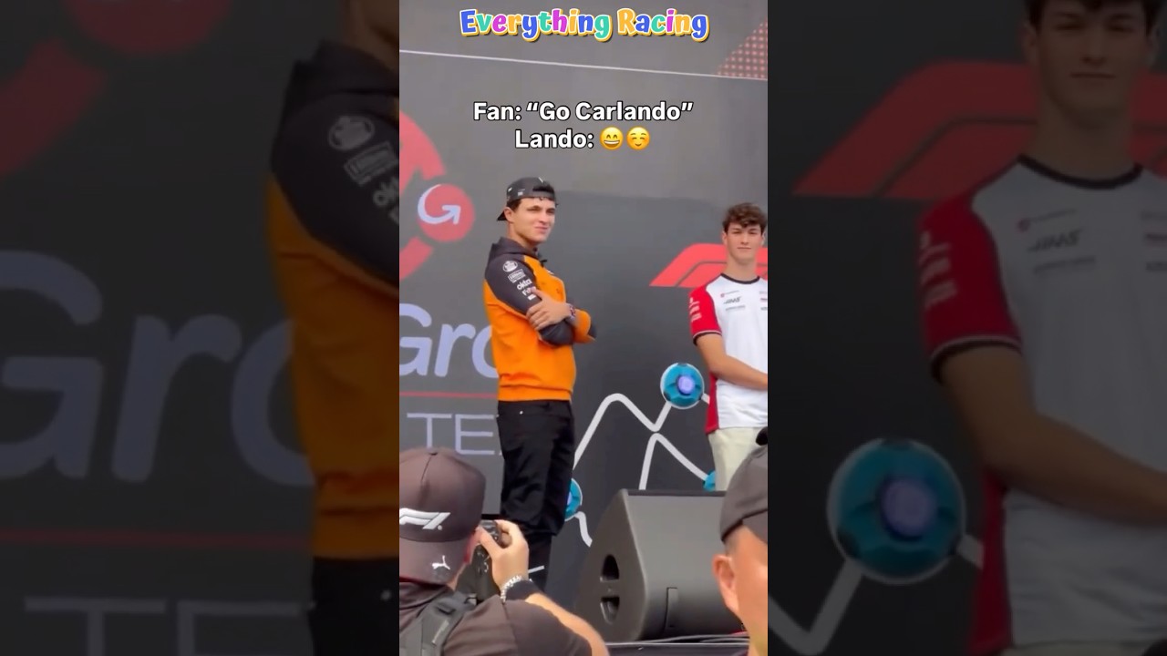 Lando Norris lit up when a fan screamed go carlando 