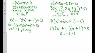 Plane Trigonometry Unit P 2 Notes Solving Polynomials of High Degree Fall 2016