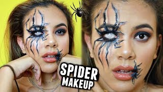 SPIDER HALLOWEEN MAKEUP TUTORIAL!🕷️🕸️ (Surprisingly easy for beginners)