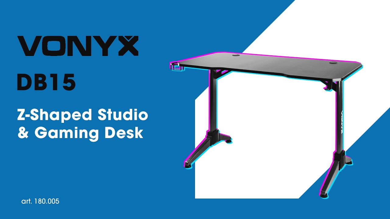 Vonyx DB20 Studio & Gaming Table w/ RGB Light