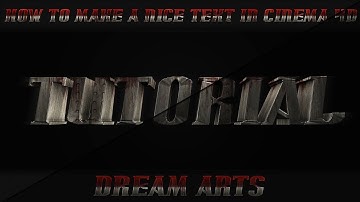 Tutorial - How to Make a Nice Text in Cinema 4D