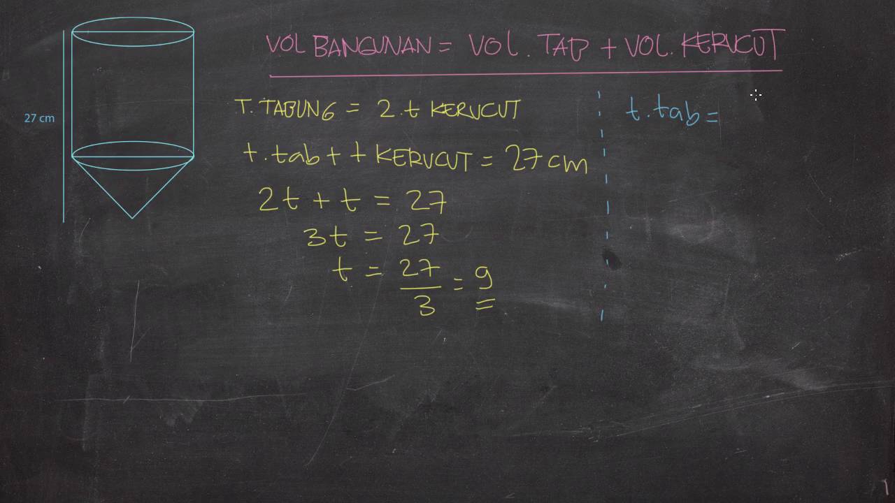 Belajar Menghitung Volume Bangun  Ruang  Gabungan  Tabung  dan  