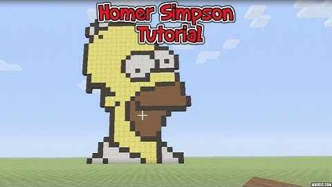 How To Build Homer Simpson Pixel Art - Minecraft Playstation 3 Edition