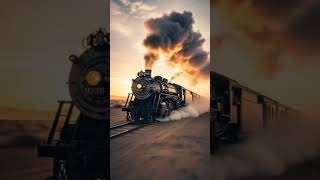 Vintage Train Doing Donuts at Sunset 😲🚂 #train