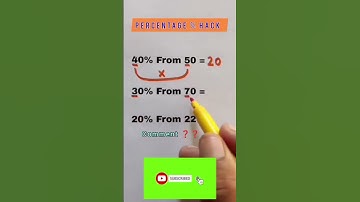 Solve in seconds Percentage Questions | Percentage Tricks | Maths Tricks #shorts #ssc #maths