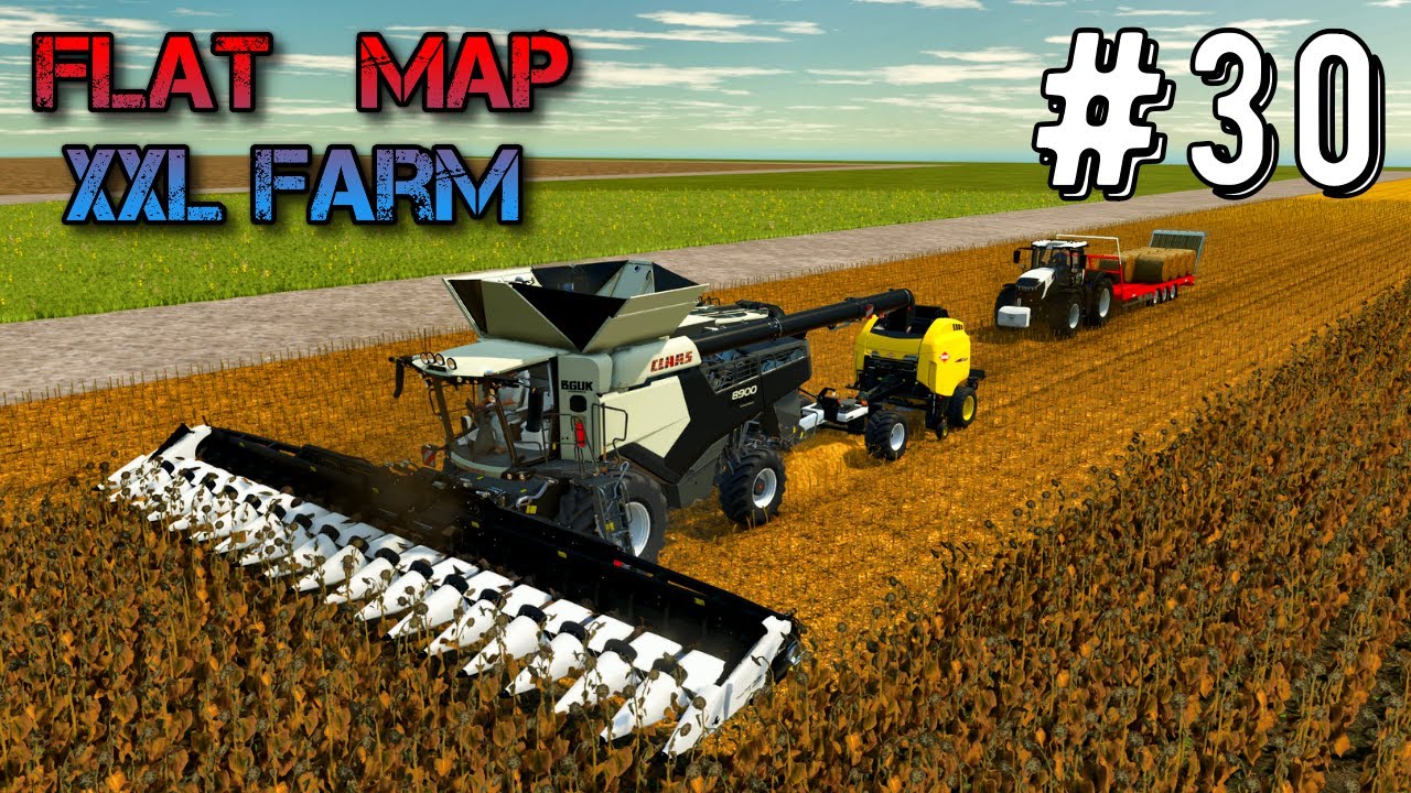 Farming Simulator 25: Плоская карта (XXL) Таймлапс, эпизод #30: Мегаферма, геймплей FS25.