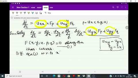 First Order Nonlinear PDE - Lecture 2- Method of Characteristics(Extended Form)