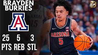 Brayden Burries drops 25 pts 3 stl vs Kansas 2/9/26