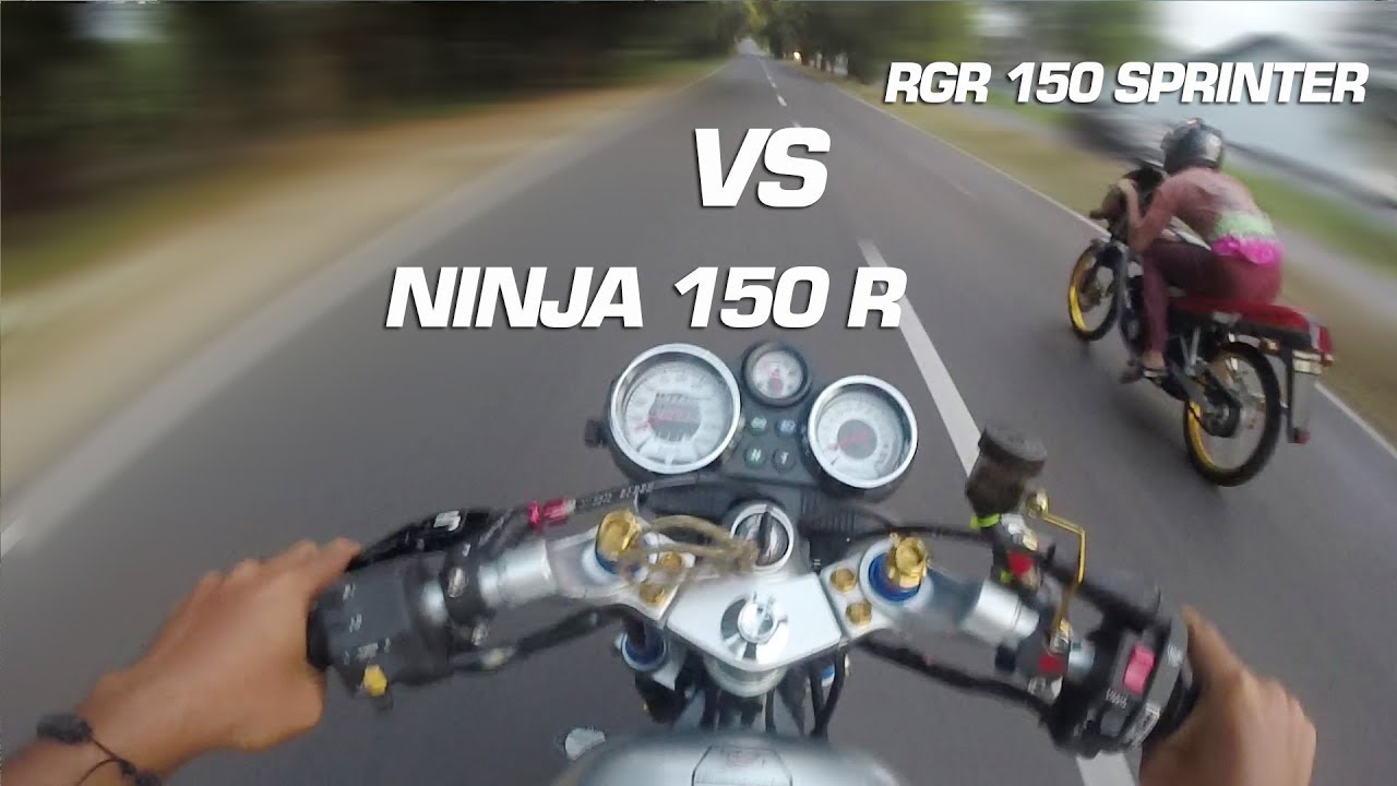 NINJA R 150 VICTOR M VS RGR 150 SPRINTER DRAG RACE FUN Motovlog