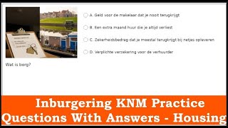 Civic Integration KNM Practice Questions | Housing