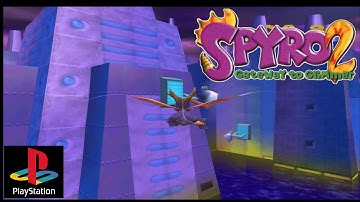 NEW: Spyro 2: Gateway to Glimmer (PlayStation) 100% Walkthrough 4K - Part 12 (Metro & Icy Speedway)