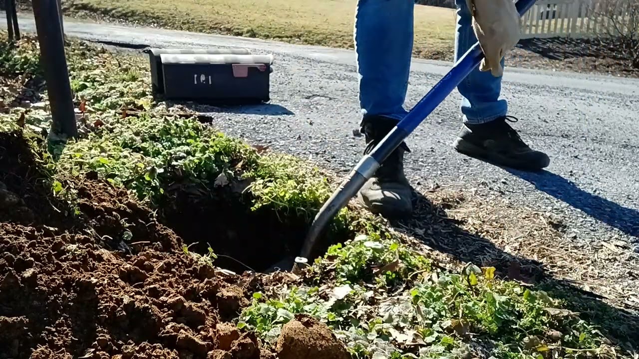 How to Replace double mailbox post- Step #2 Digging the hole