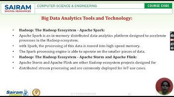 Lecture Videos  17CS81 Module4  Big Data tools and Technologies2  Dr P BINDHU