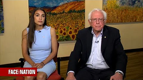 Bernie Sanders and Alexandria Ocasio-Cortez on the...