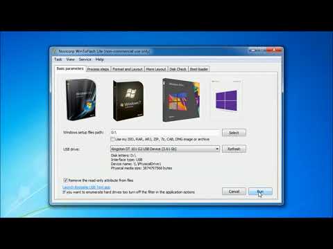 Install Windows 7, 8, 10, from USB using Wintoflash