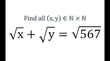 Find all positive integer solutions to sqrt(x) + sqrt(y) = sqrt(567) without squaring both sides.