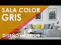 SALAS DE COLOR GRIS  | ¿Cómo decorar la sala con los colores Gris, Blanco y Negro?  ♥♥♥♥♥♥