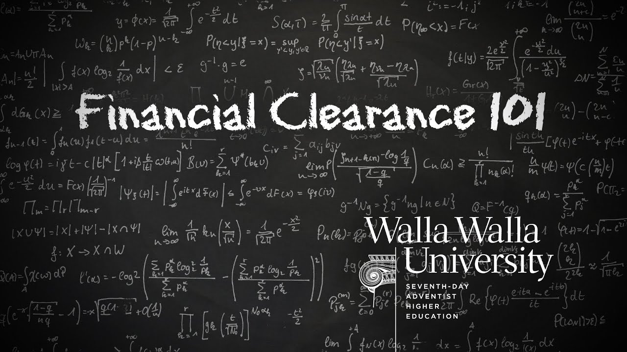 Financial Clearance 101 at WWU