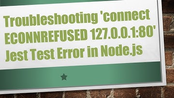 Troubleshooting 