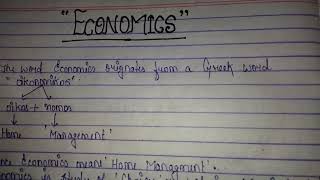 MEANING AND DEFINITION OF ECONOMICS.BY-EKATA CHOUDHARY?
