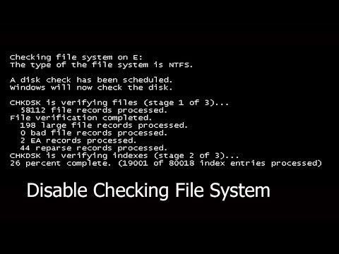 Video: How To Remove Automatic Disk Check