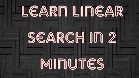 Linear Search : How it Works ,Animation Video