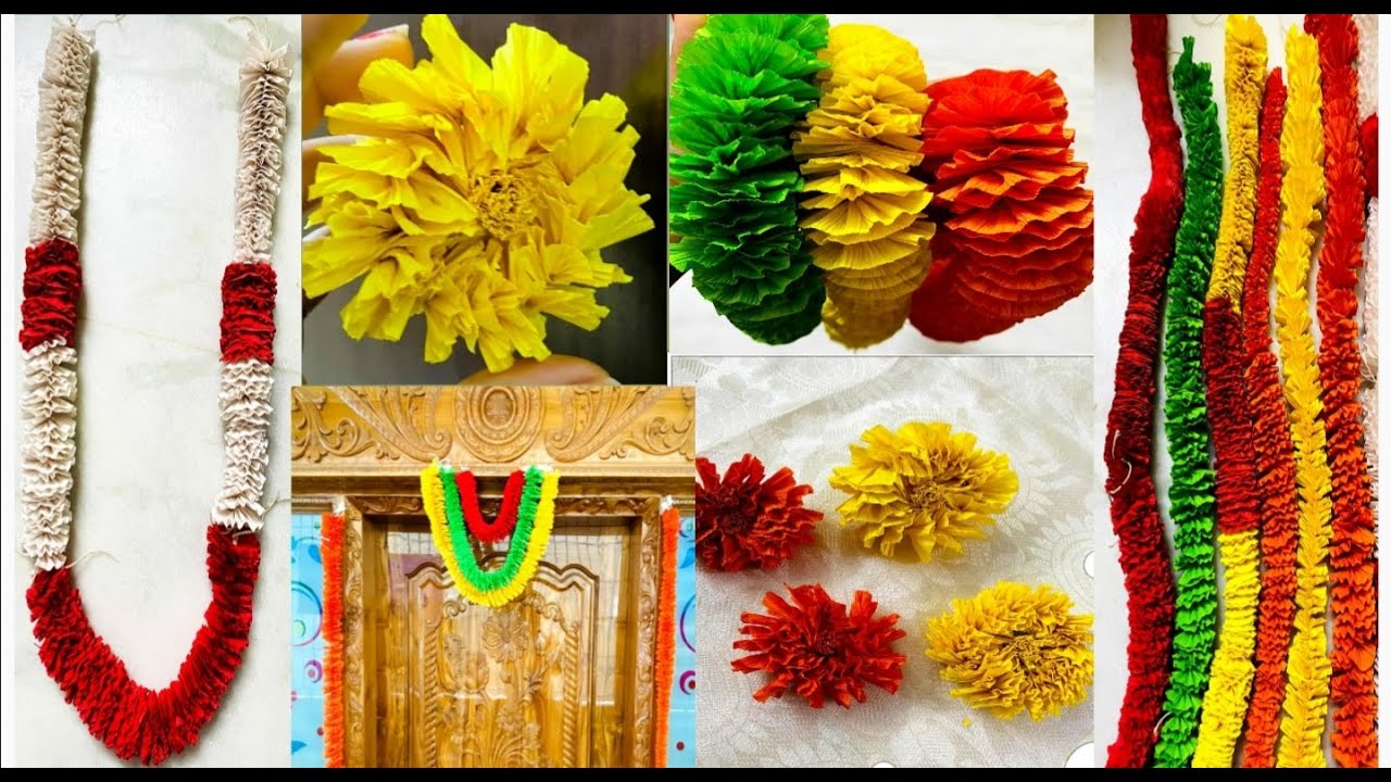 Diy door toran Diy paper craft Paper Flower Toran Diwali toran