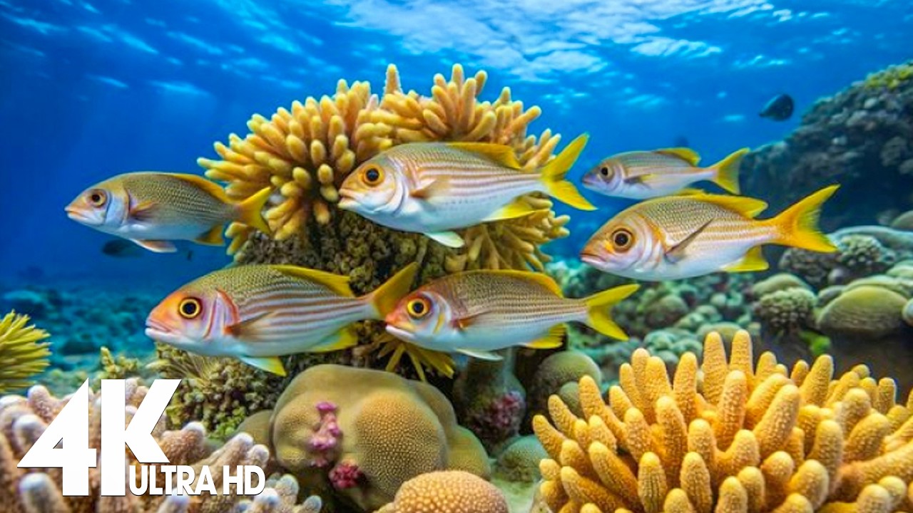 Ocean 4K - The Ultimate 4K Aquarium Voyage, Sea Animals & Coral Reefs with Relaxing Music