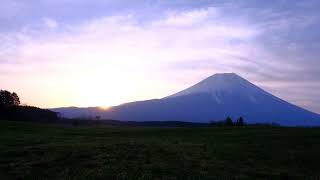 20220407朝霧高原からの日の出と富士山