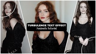 Turbulence text effect || funimate tutorial