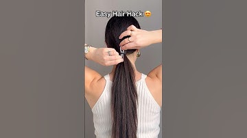 Easy hair hack for medium and long hair 😍✅ #hairstyle #hairhacks #hairtok #hair #explorepage