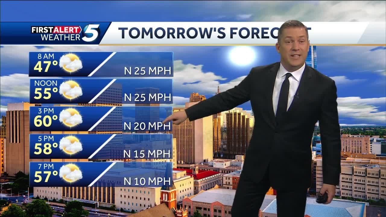 Cooler air moving in - YouTube
