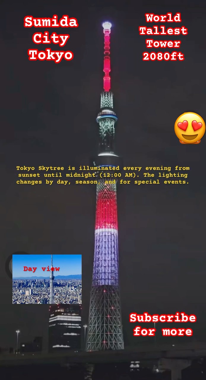Sky tree Tokyo illumination #skytree #tokyo #tower #sumida #shorts
