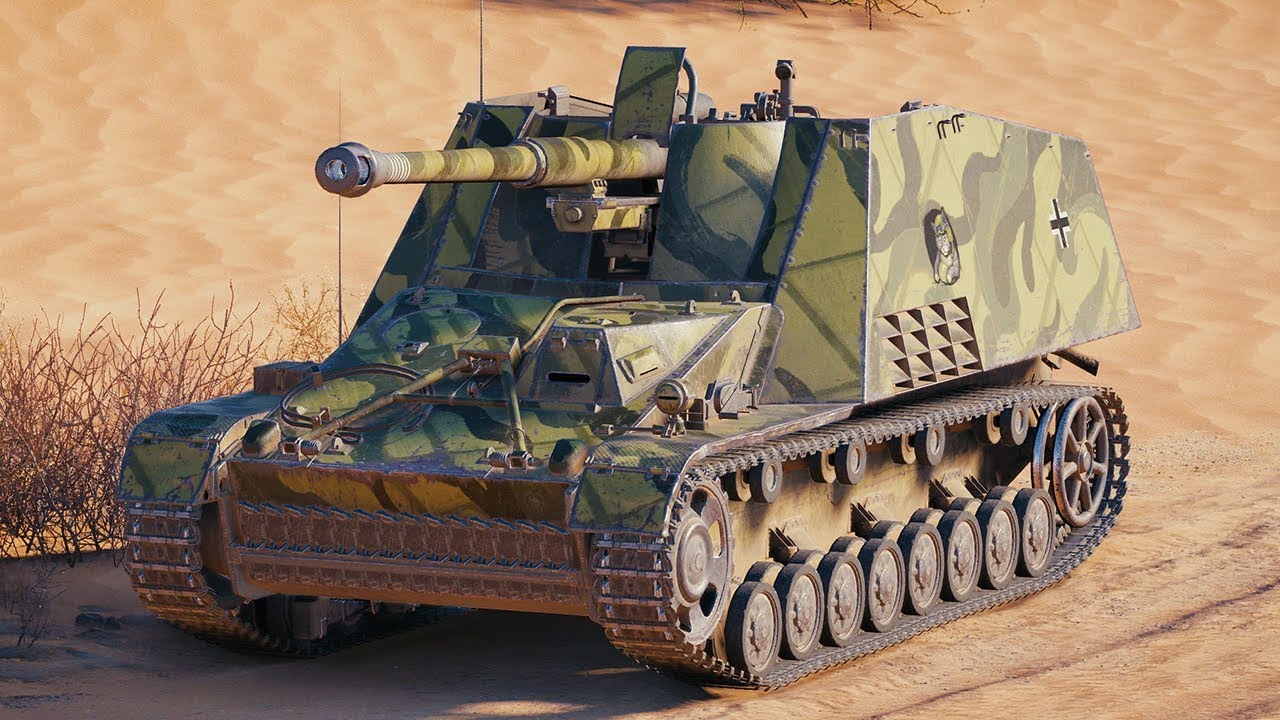 World of Tanks, Nashorn , 3 K DMG, 4 Kill - YouTube