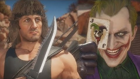 Rambo VS The Joker All Intro/Interaction Dialogues - Mortal Kombat 11