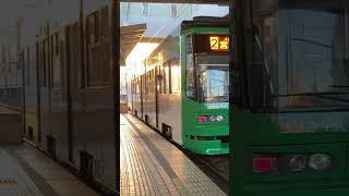 広島電鉄 広電3950形3954号 ②宮島口行き発車 検査明けピカピカ＆東洋初期GTOを響かせ。 #広島市電 #train #鉄道 #広島電鉄 #railway #広電 #vvvfサウンド