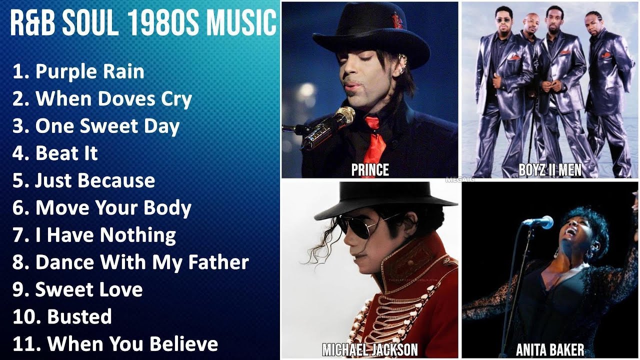 R&B SOUL 1980S Music Mix - Prince, Boyz II Men, Michael Jackson, Anita ...